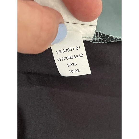 Athleta Shirt Womens Small Swing Forward Pleated Tank Top Deep Ocean Teal NWOT‎ - Picture 7 of 11